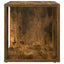 sidebord 33x33x34,5 cm konstrueret træ røget egetræsfarve