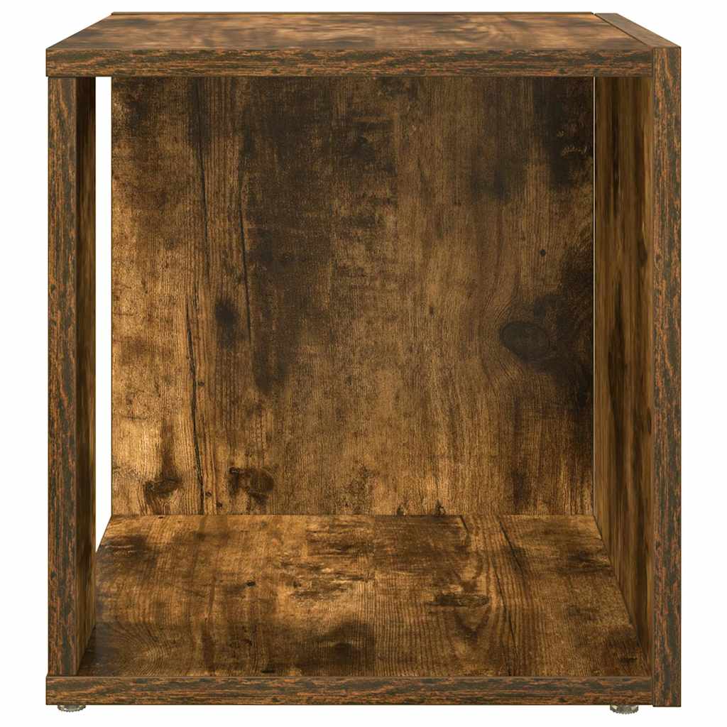 sidebord 33x33x34,5 cm konstrueret træ røget egetræsfarve