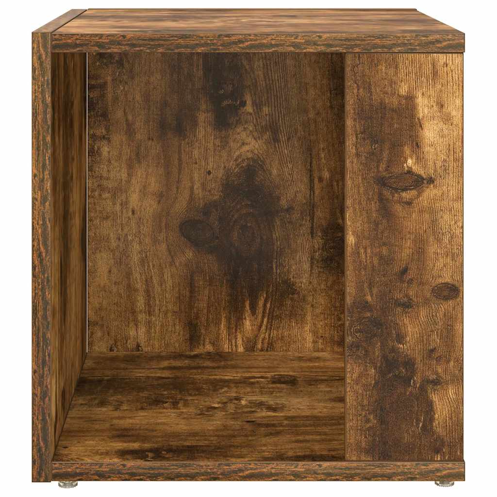 sidebord 33x33x34,5 cm konstrueret træ røget egetræsfarve