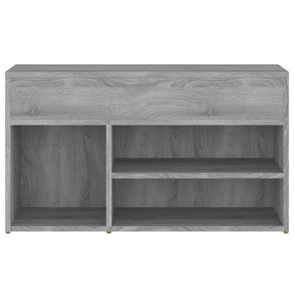 skobænk 80x30x45 cm konstrueret træ grå sonoma-eg