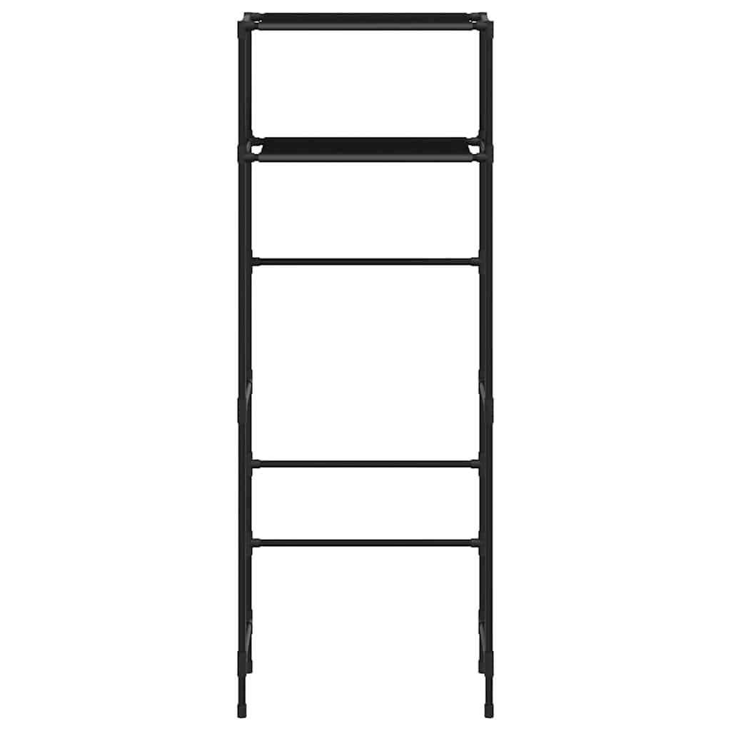 opbevaringsstativ med 2 hylder 53,5x28x143 cm jern sort