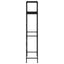 opbevaringsstativ med 2 hylder 53,5x28x143 cm jern sort