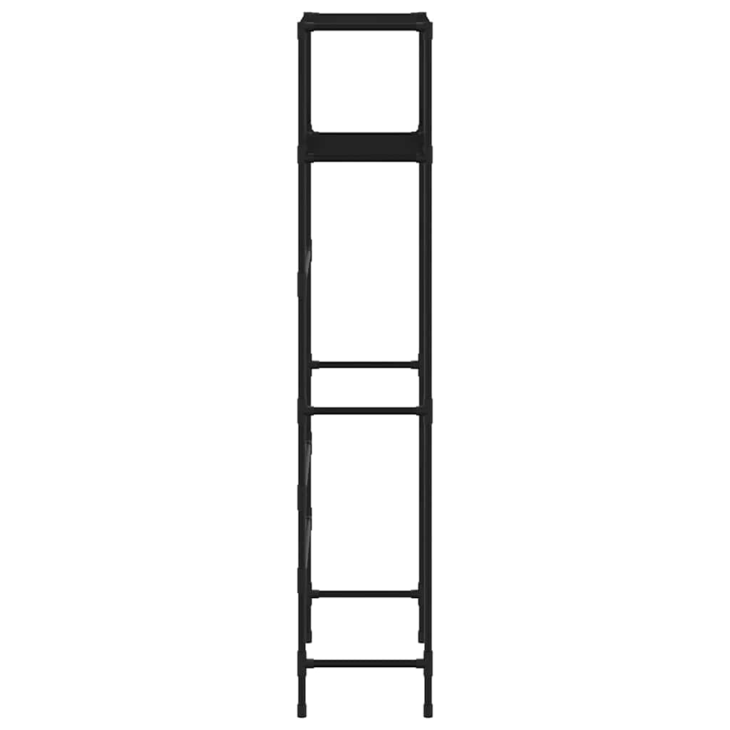 opbevaringsstativ med 2 hylder 53,5x28x143 cm jern sort