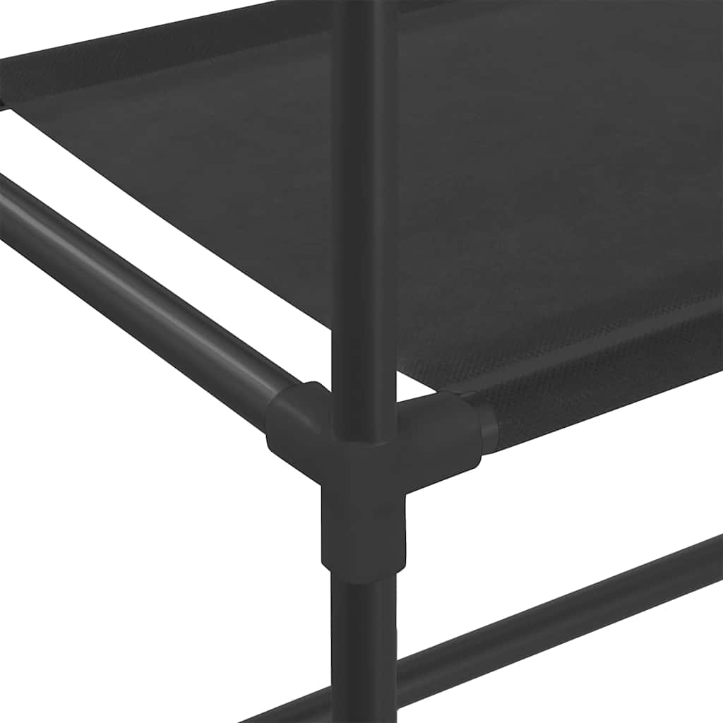 opbevaringsstativ med 2 hylder 53,5x28x143 cm jern sort