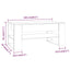 sofabord 102x55x45 cm konstrueret træ hvid
