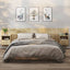 væghængte sengeborde 2 stk. sonoma-eg