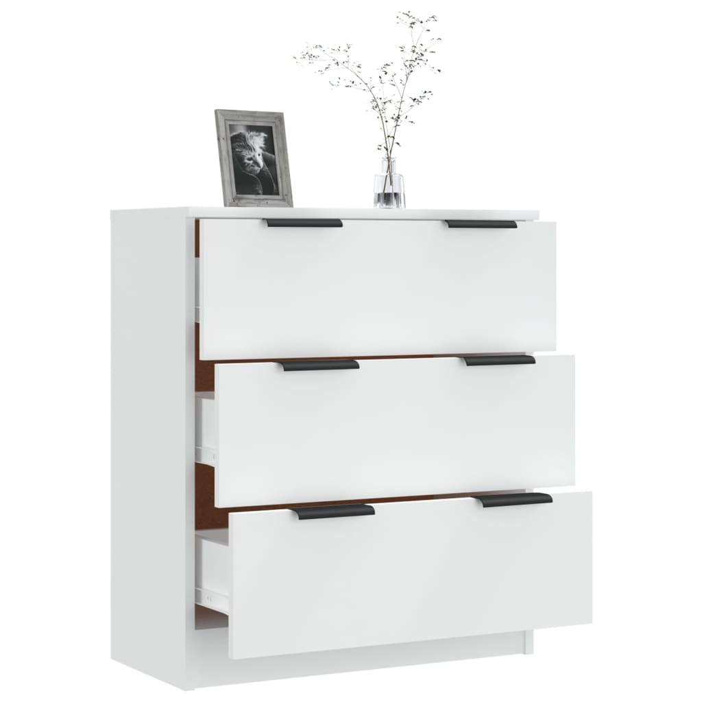 skænk 60x30x70 cm konstrueret træ hvid