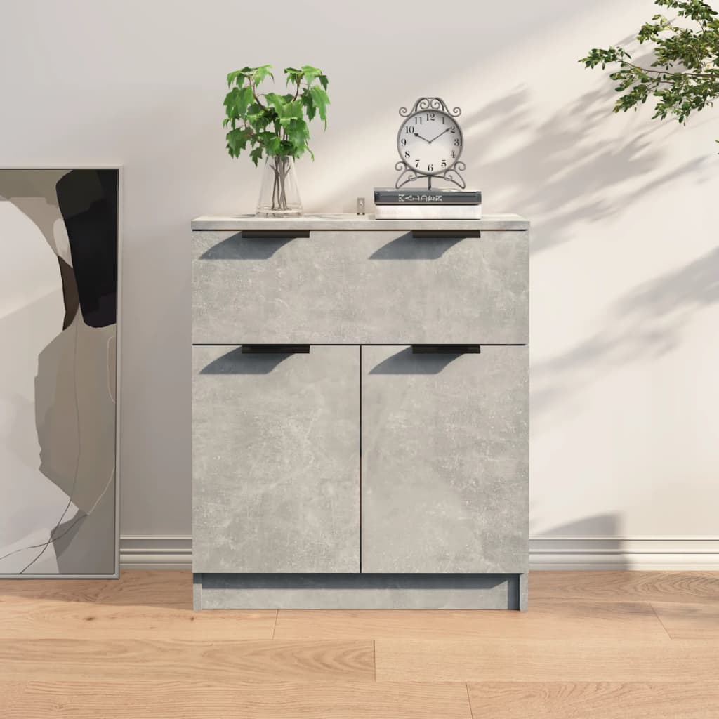 skænk 60x30x70 cm konstrueret træ betongrå