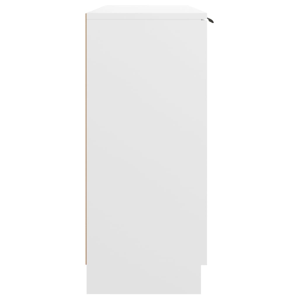 skænk 90,5x30x70 cm konstrueret træ hvid