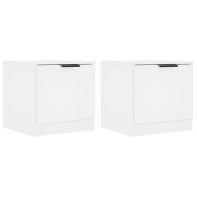 sengebord 40x39x40 cm 2 stk. hvid
