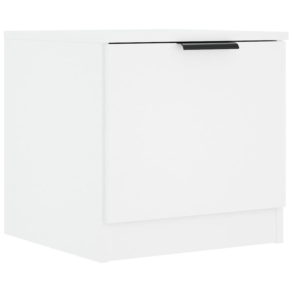 sengebord 40x39x40 cm 2 stk. hvid