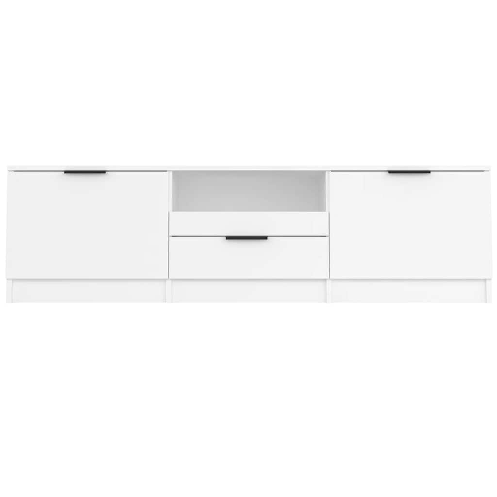 TV-skab hvid 140x35x40 cm konstrueret træ