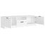 TV-skab hvid 140x35x40 cm konstrueret træ