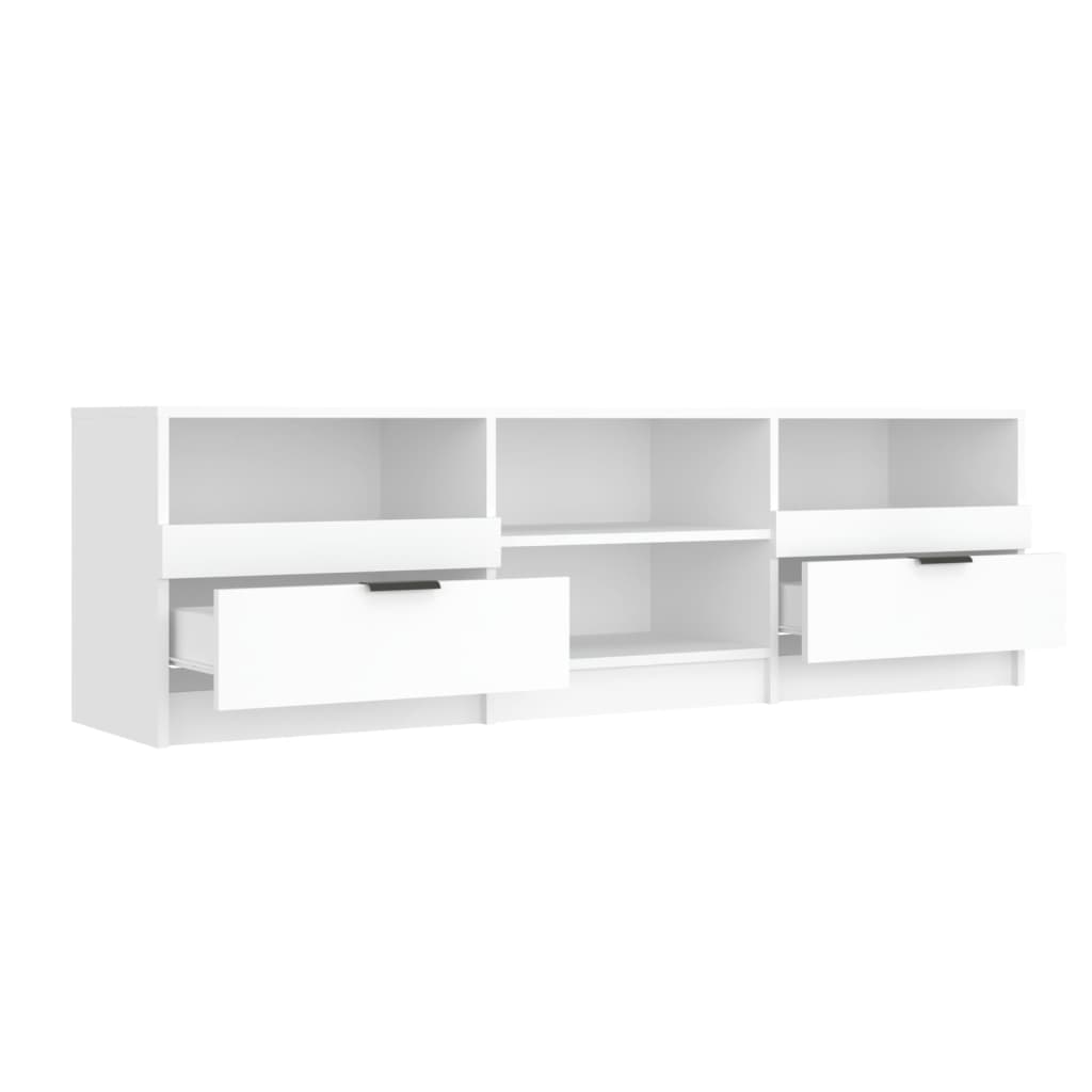 tv-skab 150x33,5x45 cm konstrueret træ hvid