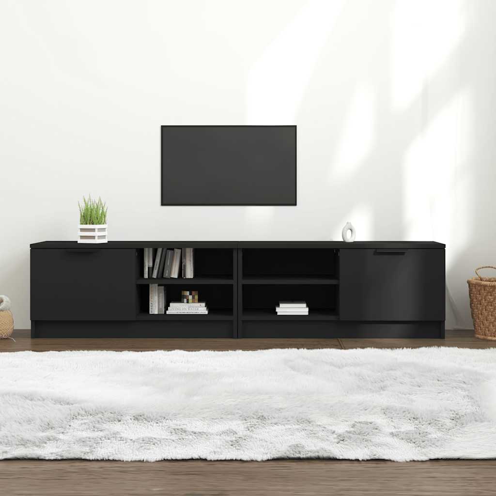 tv-borde 2 stk. 80x35x36,5 cm konstrueret træ sort