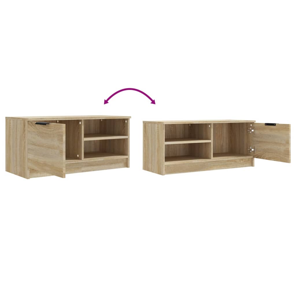 tv-borde 2 stk. 80x35x36,5 cm konstrueret træ sonoma-eg