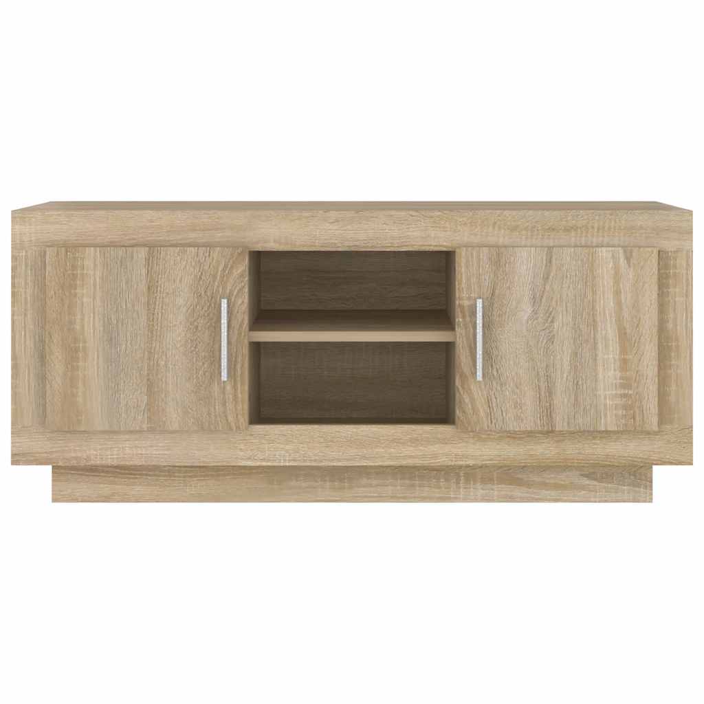 tv-bord 102x35x45 cm konstrueret træ sonoma-eg