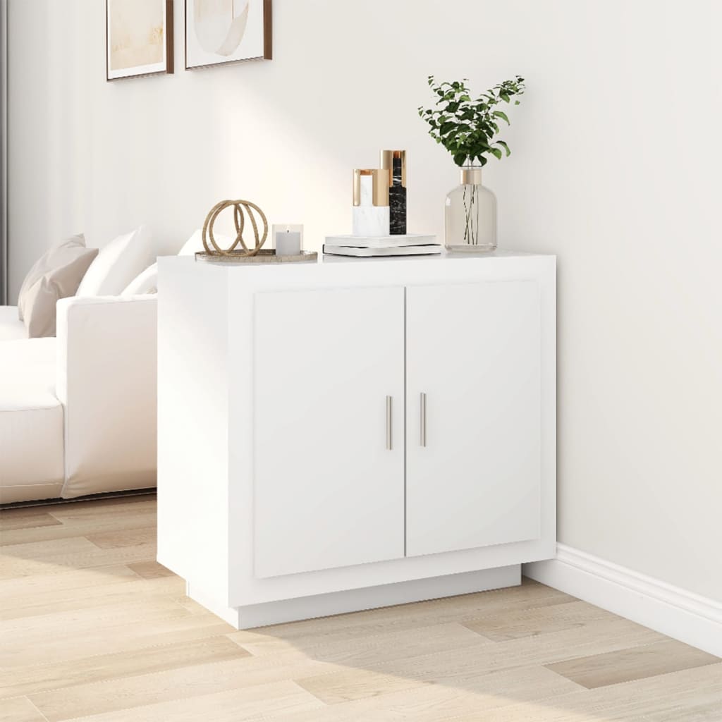 skænk 80x40x75 cm konstrueret træ hvid