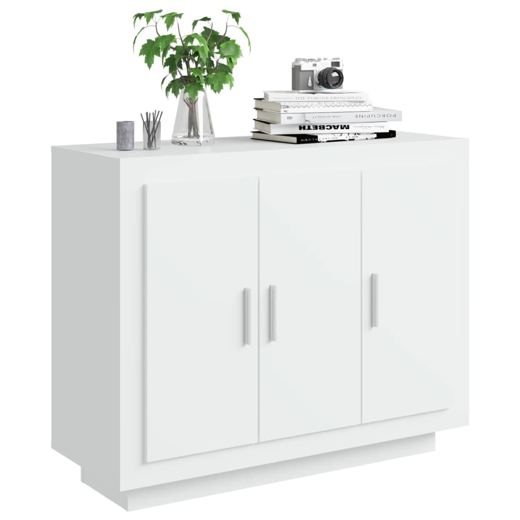 skænk 92x35x75 cm konstrueret træ hvid