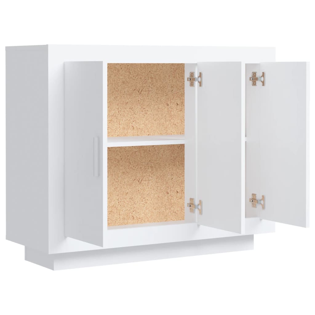 skænk 92x35x75 cm konstrueret træ hvid