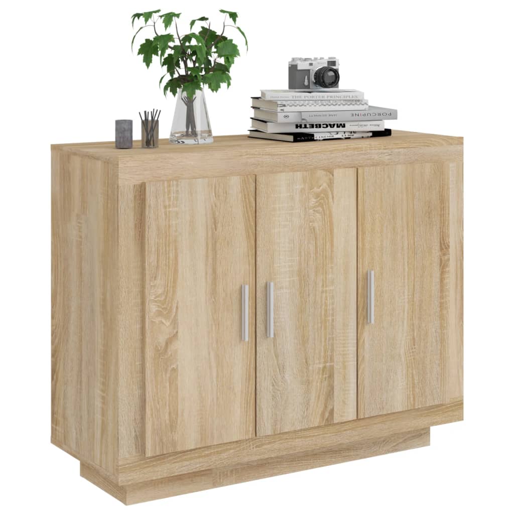 skænk 92x35x75 cm konstrueret træ sonoma-eg
