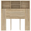 sengegavl med opbevaring 100x19x103,5 cm sonoma-eg
