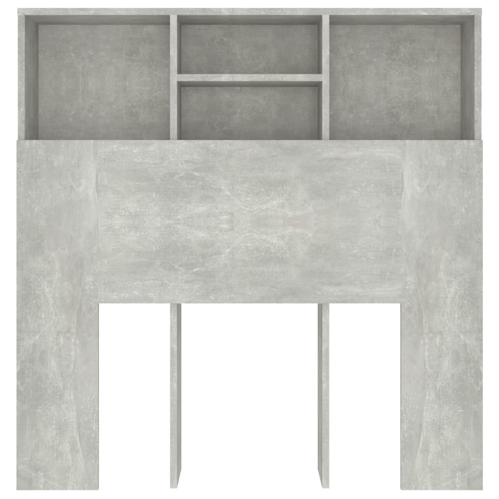 sengegavl med opbevaring 100x19x103,5 cm betongrå