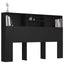 sengegavl med opbevaring 160x19x103,5 cm sort
