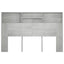 sengegavl med opbevaring 160x19x103,5 cm betongrå