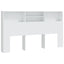 sengegavl med opbevaring 180x19x103,5 cm hvid