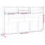 sengegavl med opbevaring 180x19x103,5 cm hvid