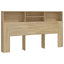 sengegavl med opbevaring 180x19x103,5 cm sonoma-eg