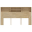sengegavl med opbevaring 180x19x103,5 cm sonoma-eg