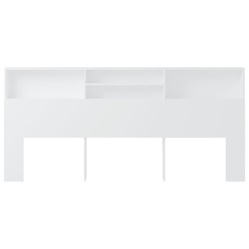 sengegavl med opbevaring 220x19x103,5 cm hvid