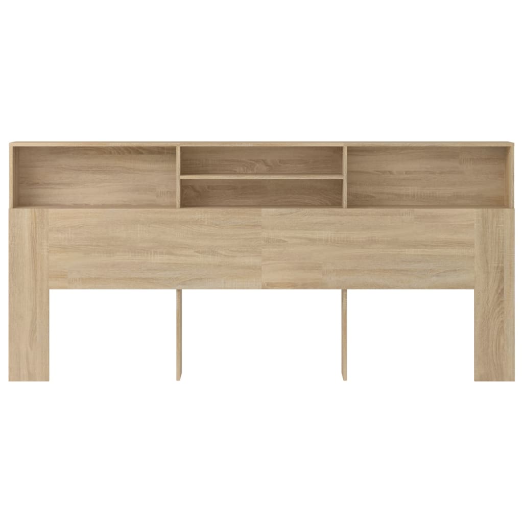 sengegavl med opbevaring 220x19x103,5 cm sonoma-eg