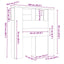 sengegavlskab hvid 100x18,5x102,5 cm