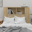 sengegavl med opbevaring 100x18,5x102,5 cm sonoma-eg