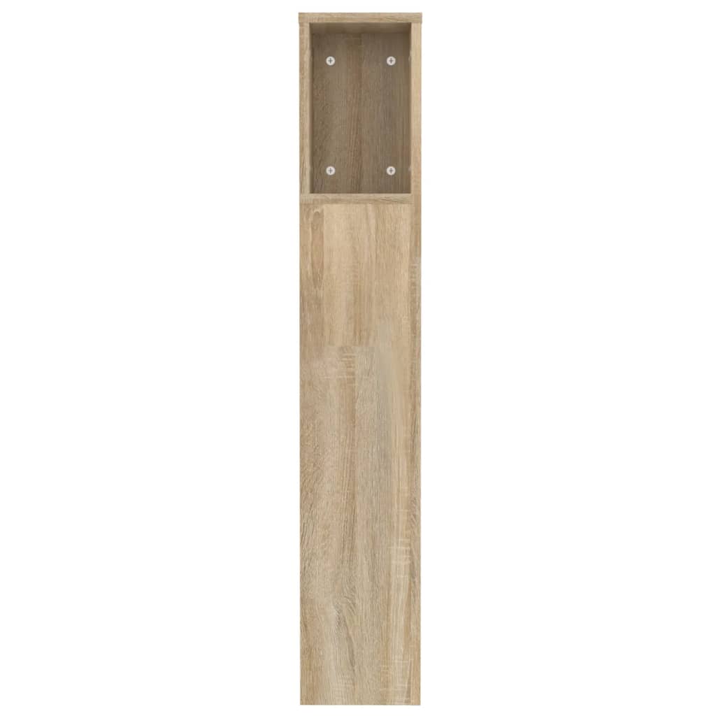sengegavl med opbevaring 120x18,5x102,5 cm sonoma-eg