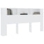sengegavl med opbevaring 200x18,5x104,5 cm hvid