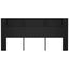 sengegavl med opbevaring 220x18,5x104,5 cm sort