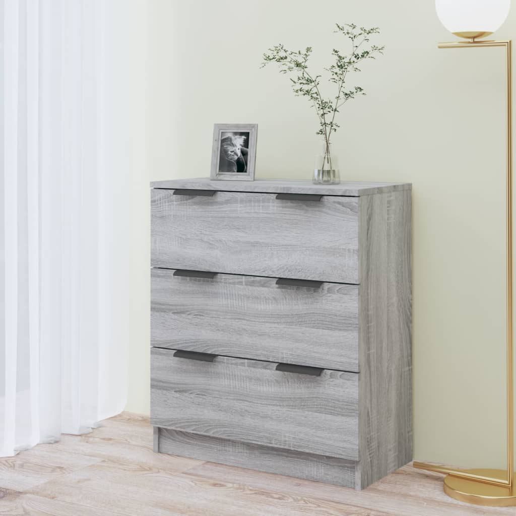 skænk 60x30x70 cm konstrueret træ grå sonoma-eg