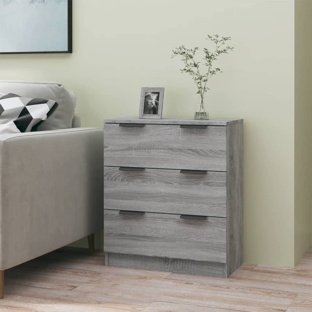 skænk 60x30x70 cm konstrueret træ grå sonoma-eg