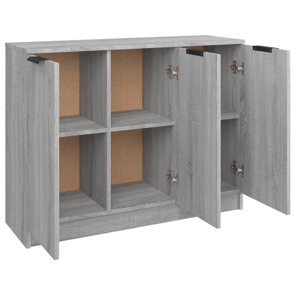 skænk 90,5x30x70 cm konstrueret træ grå sonoma-eg