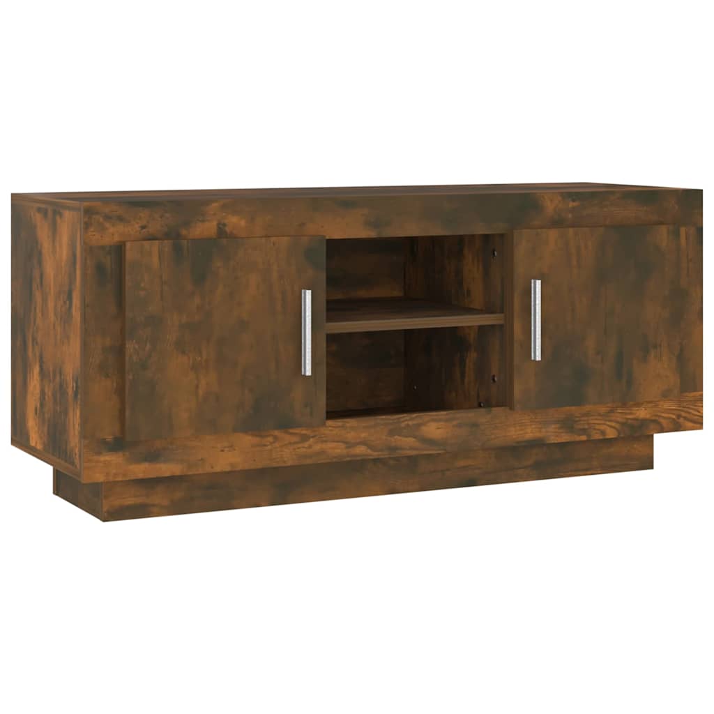 tv-bord 102x35x45 cm konstrueret træ røget egetræsfarve
