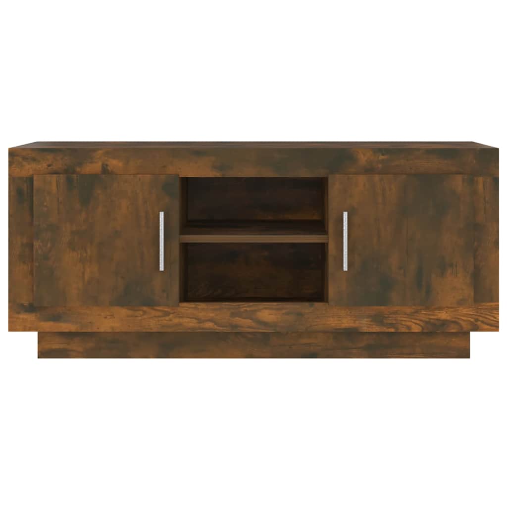tv-bord 102x35x45 cm konstrueret træ røget egetræsfarve