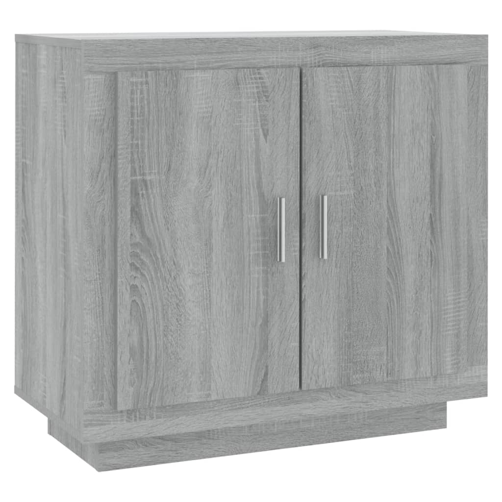 skænk 80x40x75 cm konstrueret træ grå egetræsfarve