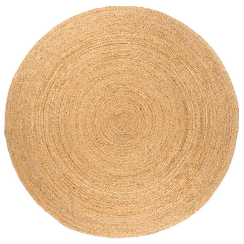 gulvtæppe 180 cm flettet jute rundt
