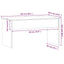 sofabord 102x50,5x52,5 cm konstrueret træ hvid