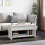 sofabord 102x50x52,5 cm konstrueret træ hvid højglans