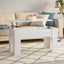 sofabord 101x49x52 cm konstrueret træ hvid
